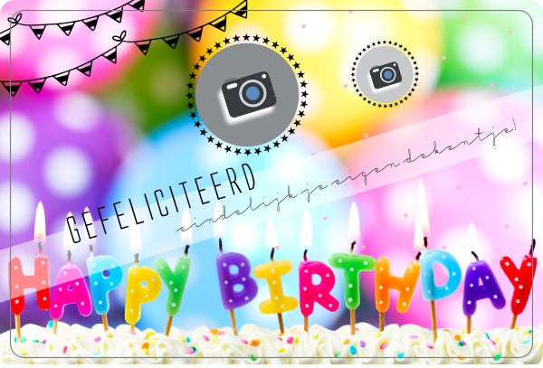 Happy Birthday Kaarsjes Fleecedeken