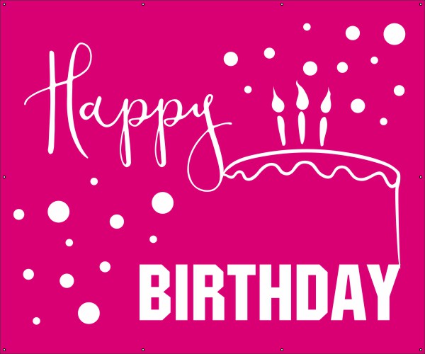 Happy Birthday Pink spandoek