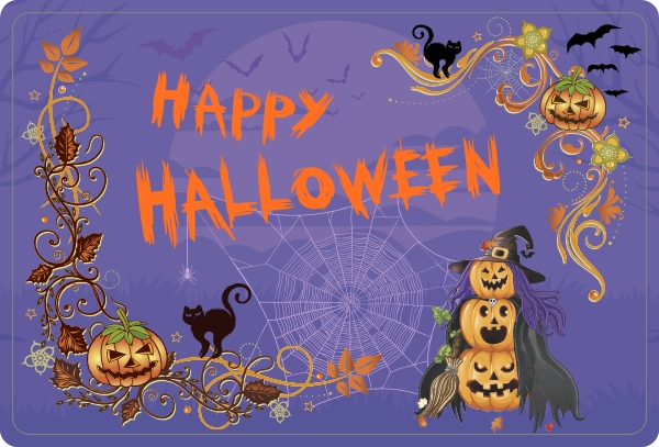 Happy halloween fleece deken