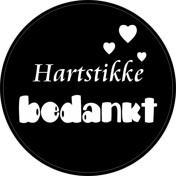 Hartstikke bedankt Sticker