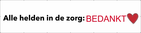 Helden in de zorg spandoek