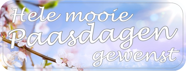 Hele mooie paasdagen gewenst sticker