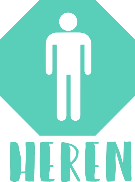 Heren Toilet sticker