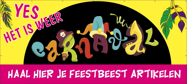 Het is weer Carnaval spandoek