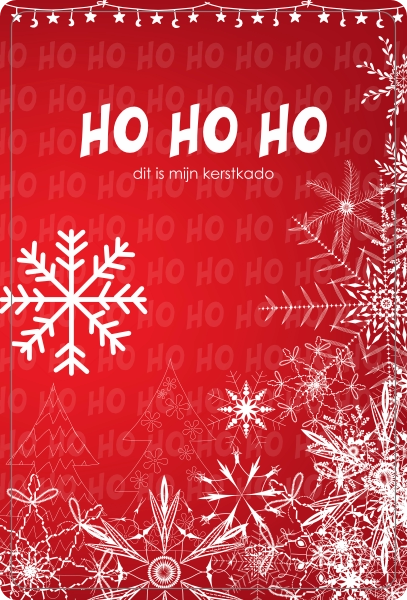 Ho Ho Ho Sneeuwvlokken Fleecedeken