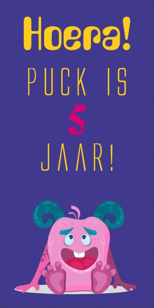 Hoera 5 jaar spandoek