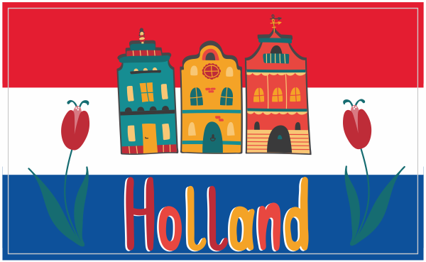 Holland Amsterdamse huisjes sticker