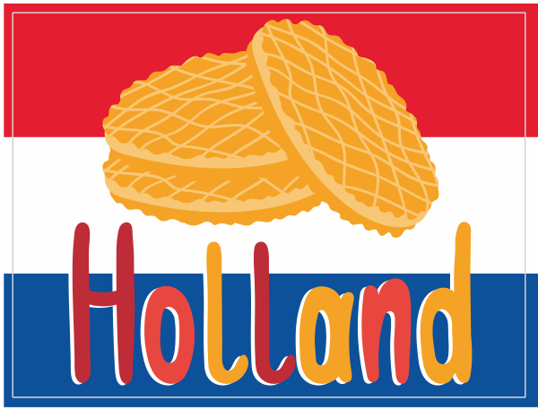 Holland stroopwafels sticker
