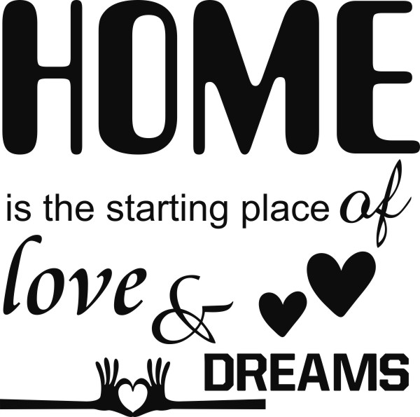 Home love & dreams muursticker