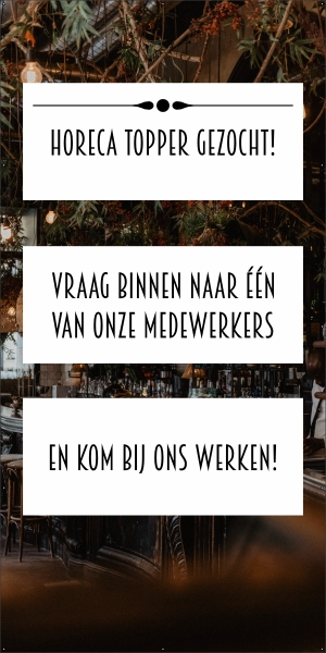 Horeca topper gezocht spandoek
