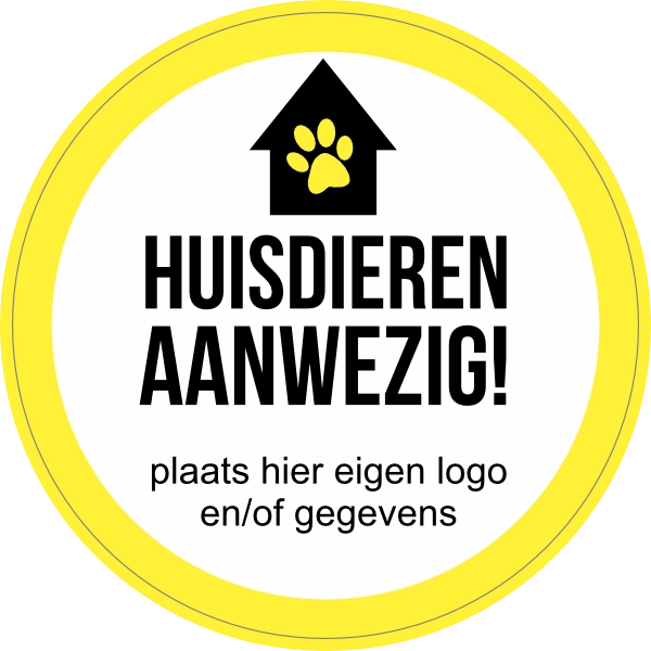 Reflecterende huisdieren aanwezig sticker