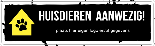Huisdieren aanwezig sticker