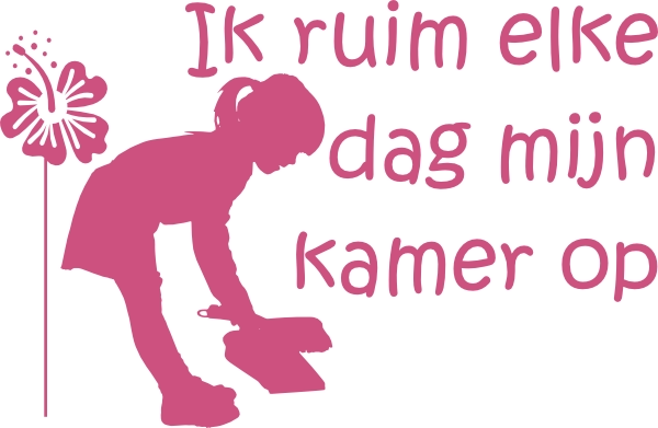 Ik ruim elke dag mijn kamer op muursticker