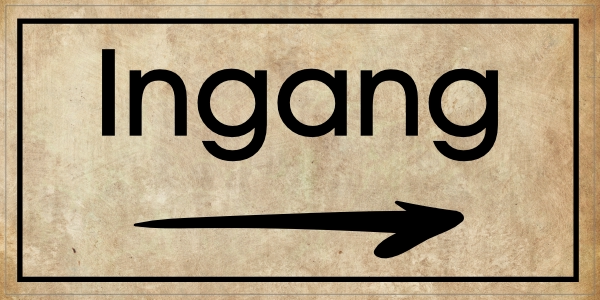 Ingang sticker met pijl