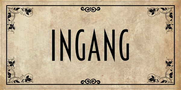 Ingang sticker vintage style