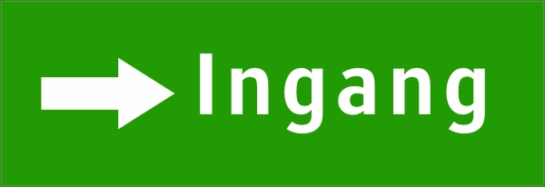 Ingang sticker