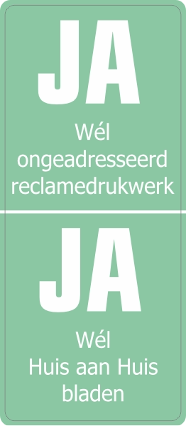 Ja-Ja sticker verticaal metallic