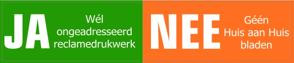 Ja-Nee sticker groen oranje