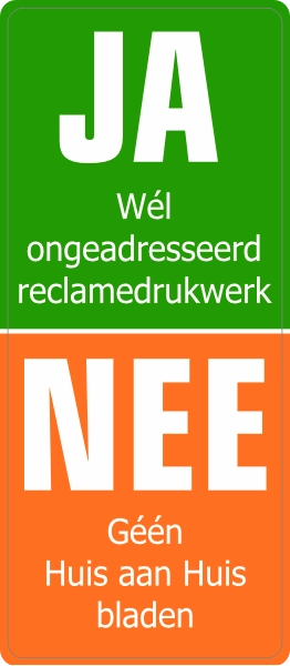 Ja-Nee sticker metallic verticaal