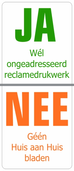 Ja-Nee sticker verticaal wit