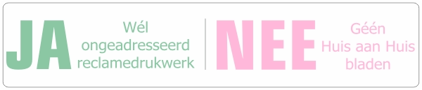 Ja-Nee sticker wit lichte kleuren