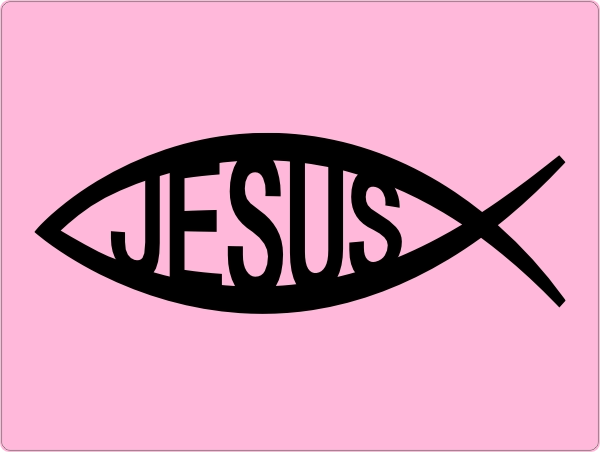 Jesus Ichtus laptop sticker 15 inch