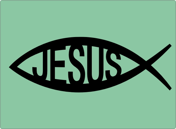 Jesus Ichtus laptop sticker 17 inch