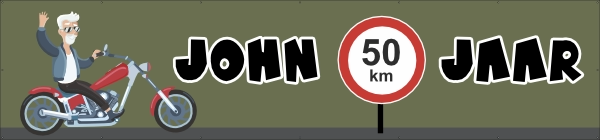 50 jaar spandoek motor