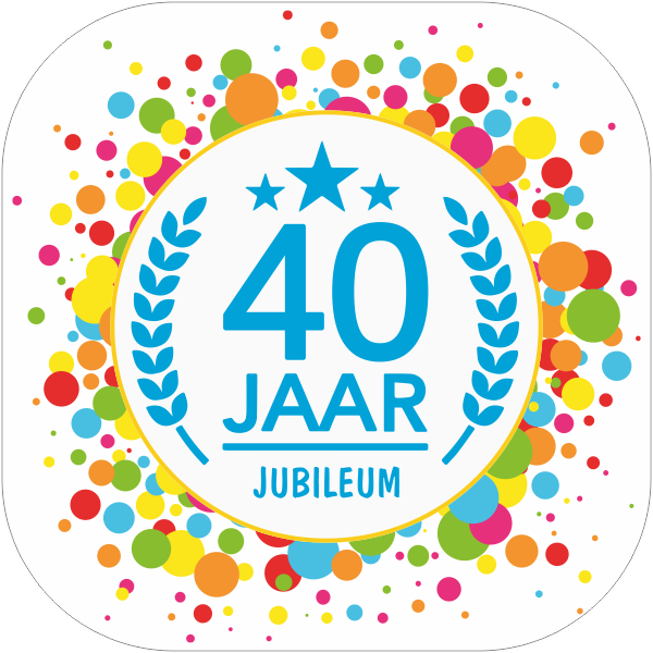 Jubileum sticker 40 jaar