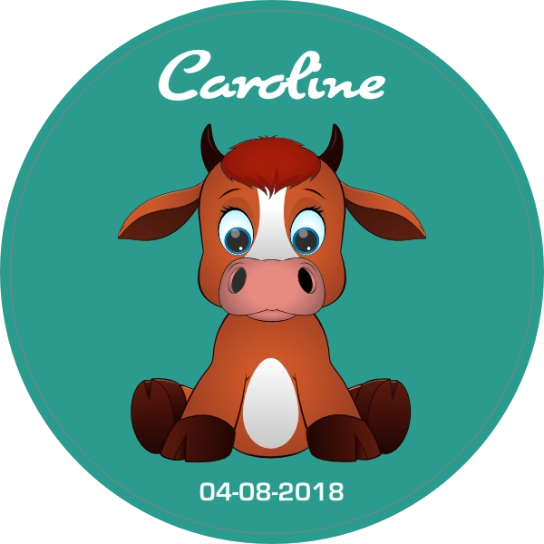 Kalfje geboortesticker