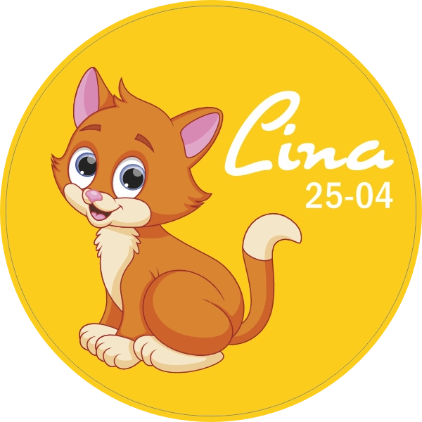 Kat geboortesticker