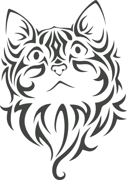 Kat tribal muursticker