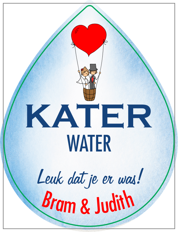 Kater water druppel
