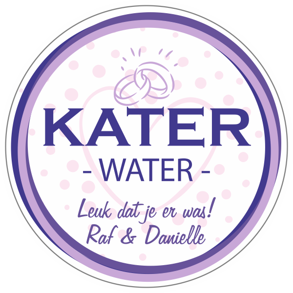 Kater water paars sticker