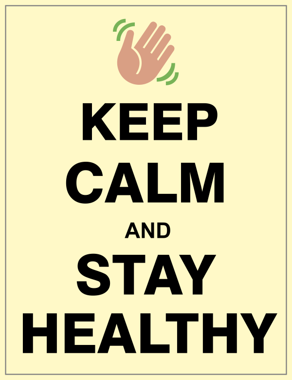 Keep calm and stay healthy sticker