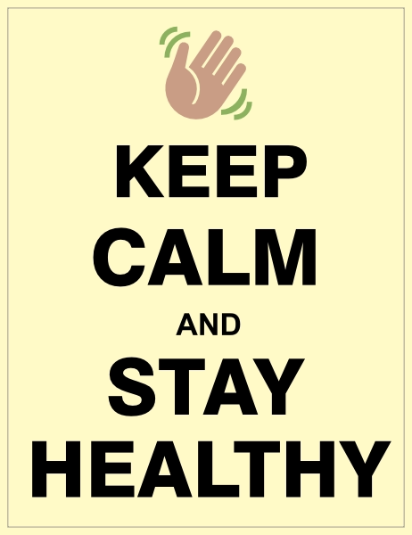 Keep calm and stay healthy sticker