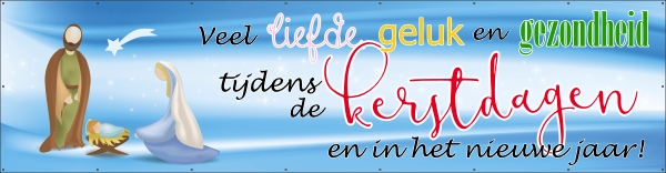 Kerst liefde, geluk en gezondheid spandoek