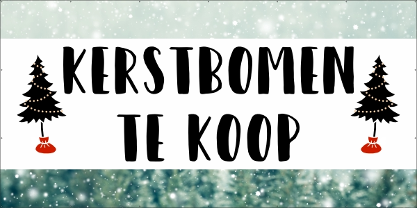 Kerstbomen te koop spandoek