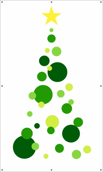 Kerstboom abstract spandoek