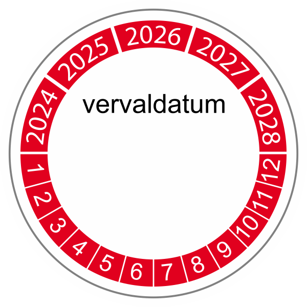 Keuringssticker rood 3cm (2022) Vervaldatum