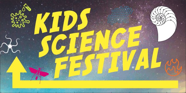 Kids Science Festival promotie spandoek