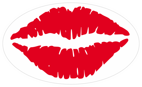 Kiss me sticker