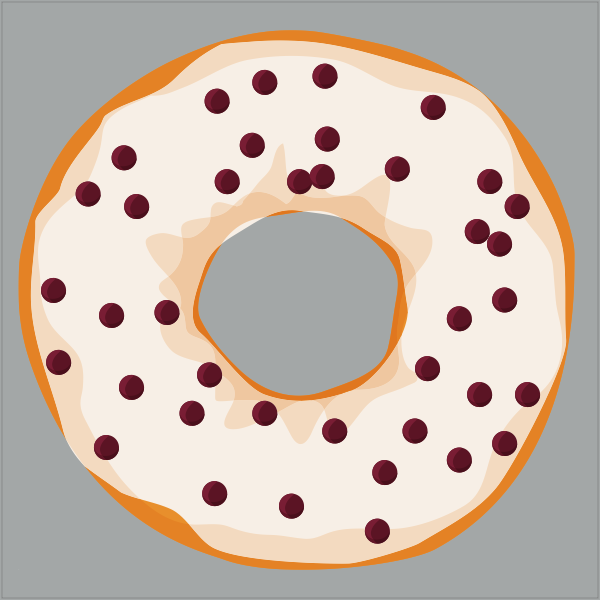 Knikkertegel donut chocolade sprinkles