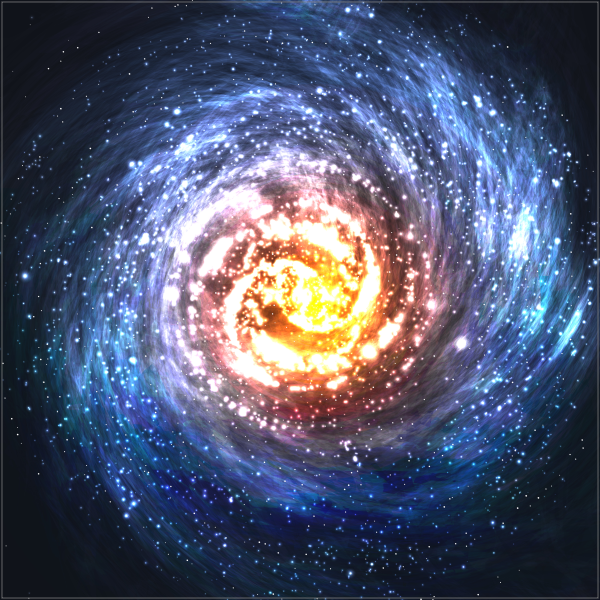 Knikkertegel sterrenstelsel blauw