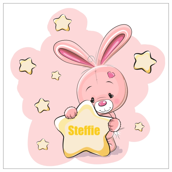 Konijnen geboortesticker