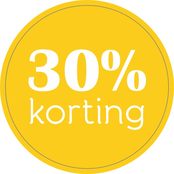 30% kortingssticker 