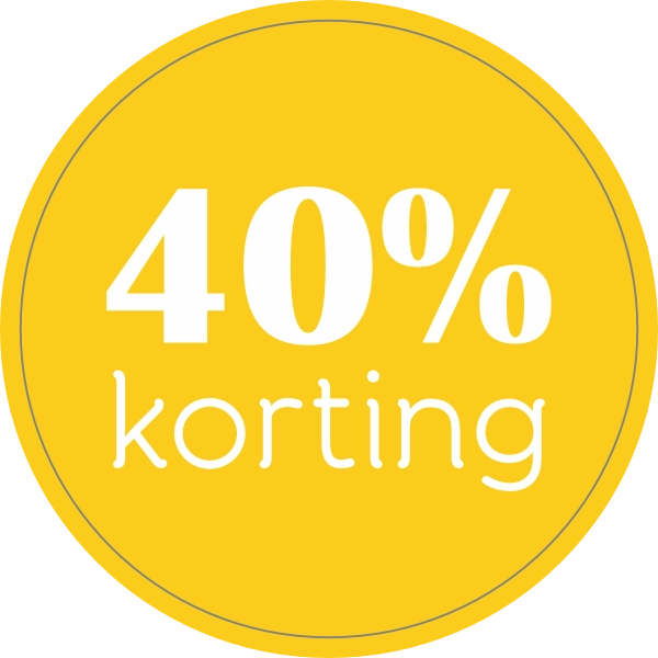 40% kortingssticker 
