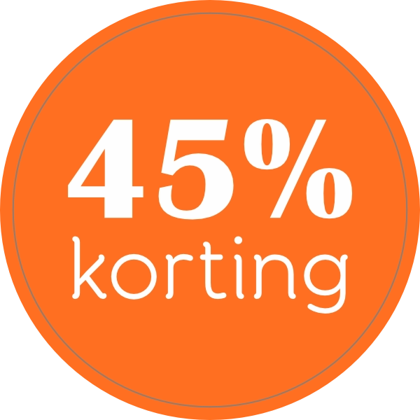 45% kortingssticker