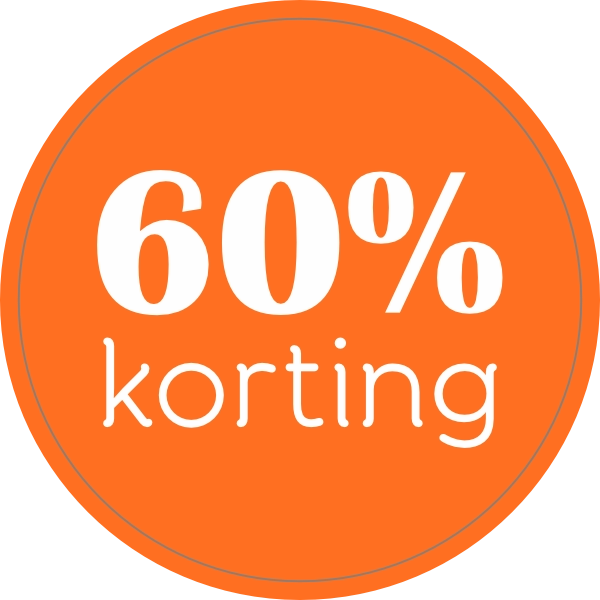 60% kortingssticker 