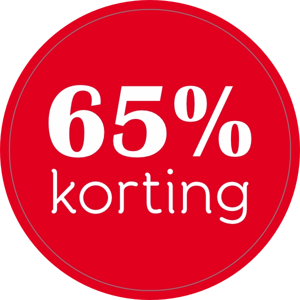 65% kortingssticker